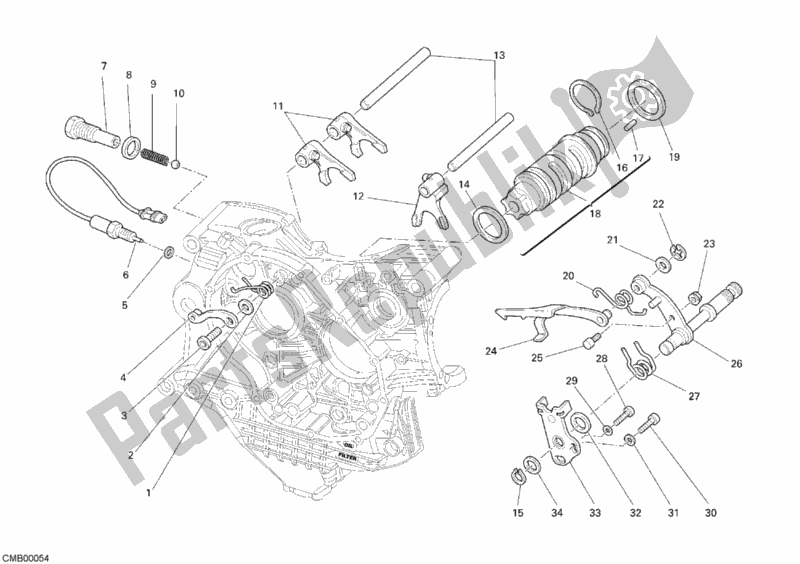 Tutte le parti per il Camma Forcella - Cambio del Ducati Monster S4 R 996 2007