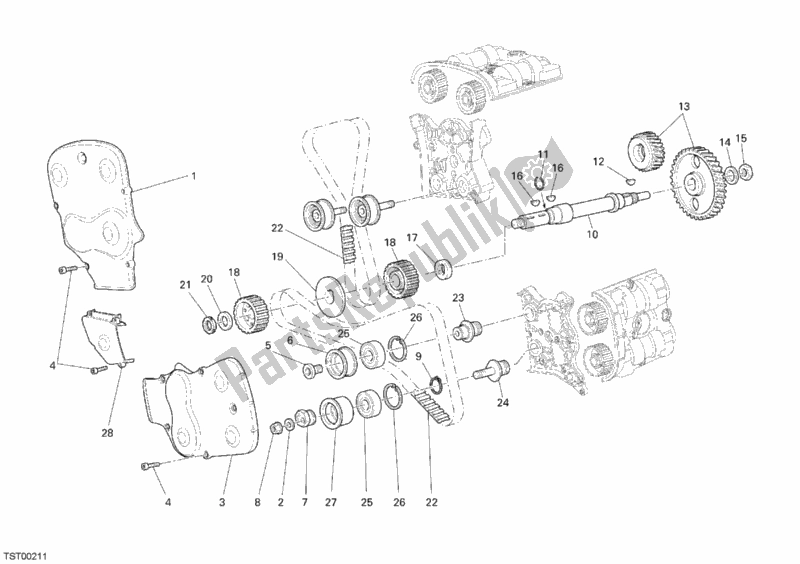 Tutte le parti per il Cinghia Di Distribuzione del Ducati Monster S4 R 996 2007