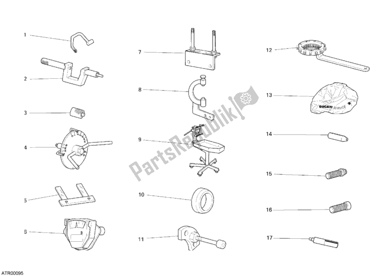 Tutte le parti per il Strumenti Di Servizio Per Officina, Motore I del Ducati Monster S4 R 996 2007