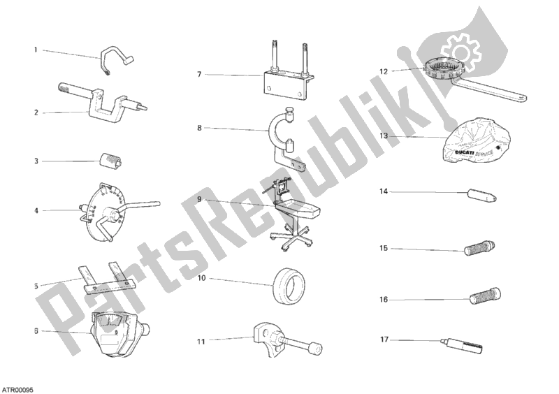 Todas las partes para Herramientas De Servicio De Taller, Motor I de Ducati Monster S4 R 996 2007