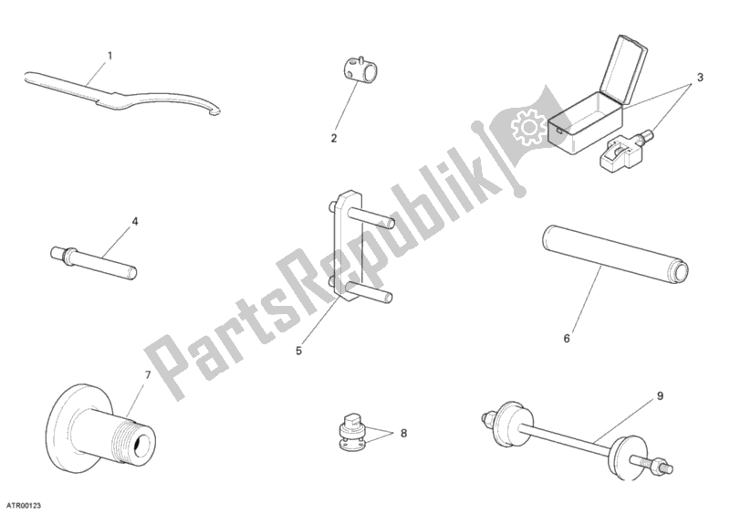 Tutte le parti per il Strumenti Di Servizio Di Officina, Telaio del Ducati Monster S4 R 996 2007