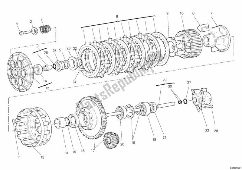 Tutte le parti per il Frizione del Ducati Monster S4 R 996 2008