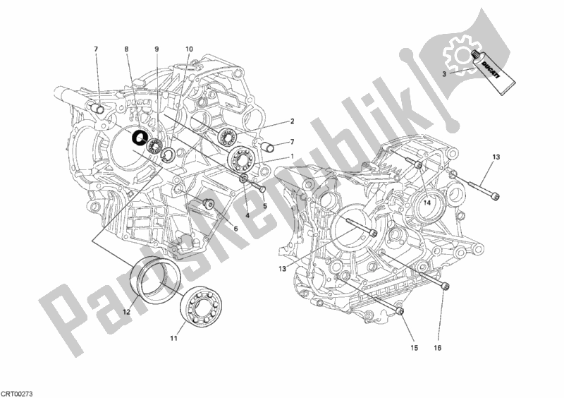 Todas las partes para Cojinetes Del Cárter de Ducati Monster S4 R 996 2008