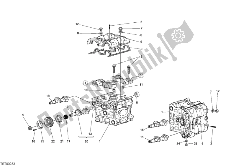 Todas las partes para Cabeza De Cilindro de Ducati Monster S4 R 996 2008