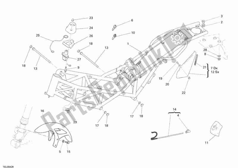 Toutes les pièces pour le Cadre du Ducati Monster S4 R 996 2008