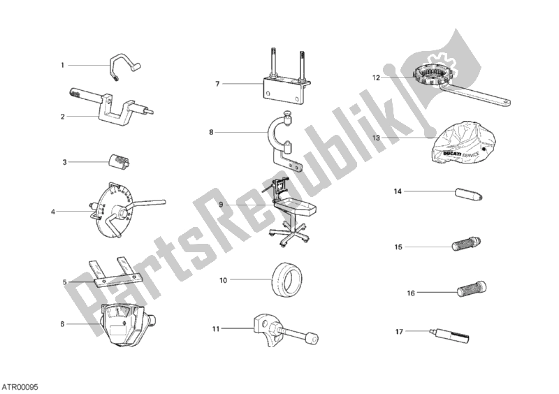 Todas las partes para Herramientas De Servicio De Taller, Motor de Ducati Monster S4 R 996 2008