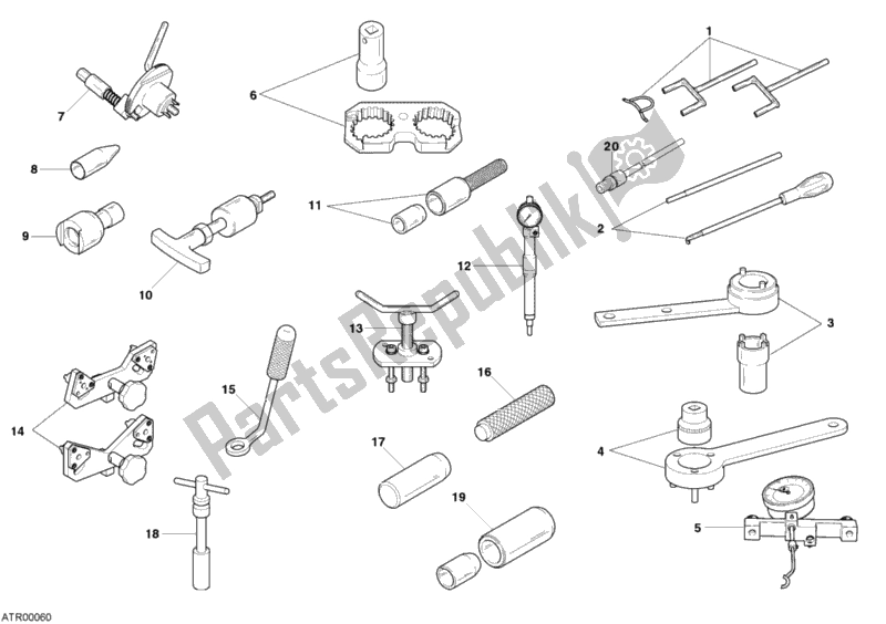 Todas las partes para Taller De Herramientas De Servicio de Ducati Monster S4 R 996 2008