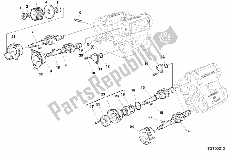 Todas las partes para árbol De Levas de Ducati Monster S4 916 2001