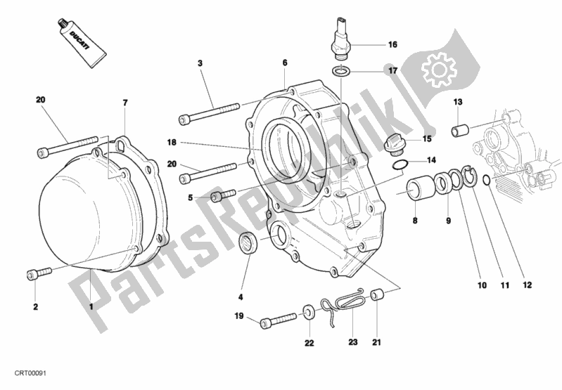 Tutte le parti per il Coperchio Frizione del Ducati Monster S4 916 2001