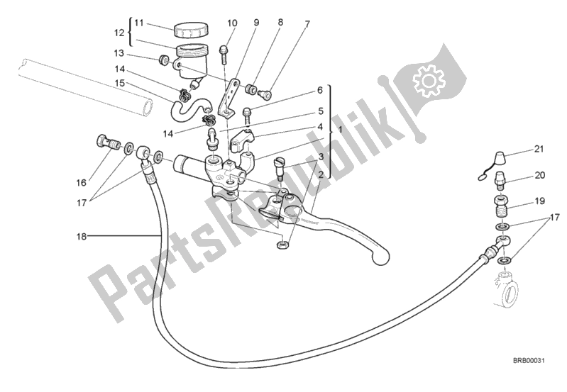 Tutte le parti per il Pompa Frizione del Ducati Monster S4 916 2001