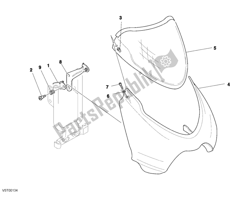 Tutte le parti per il Cuffia del Ducati Monster S4 916 2001