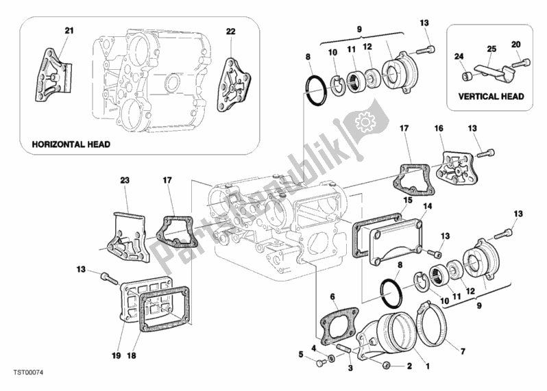 Tutte le parti per il Collettore Di Aspirazione del Ducati Monster S4 916 2001