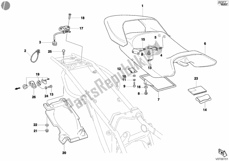 Tutte le parti per il Posto A Sedere del Ducati Monster S4 916 2001