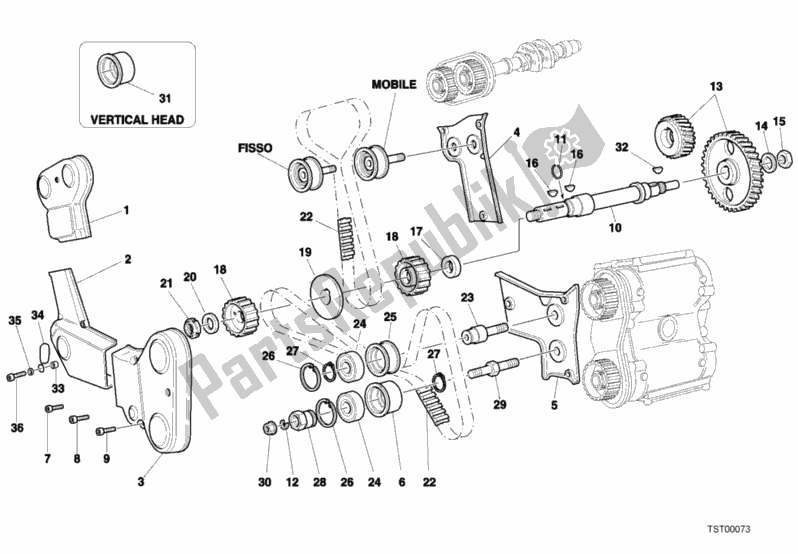 Tutte le parti per il Cinghia Di Distribuzione del Ducati Monster S4 916 2001