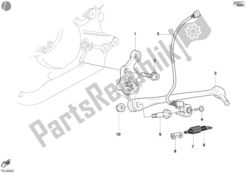 Tutte le parti per il Cavalletto Laterale del Ducati Monster S4 916 2002