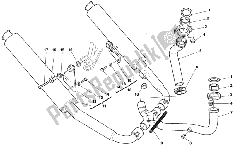 Todas las partes para Sistema De Escape de Ducati Sport ST2 944 1997