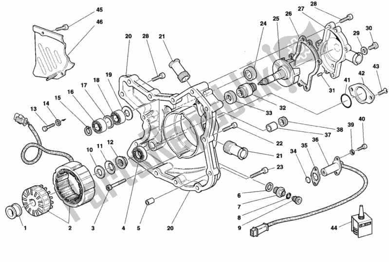 Todas las partes para Cubierta Del Generador de Ducati Sport ST2 944 1997