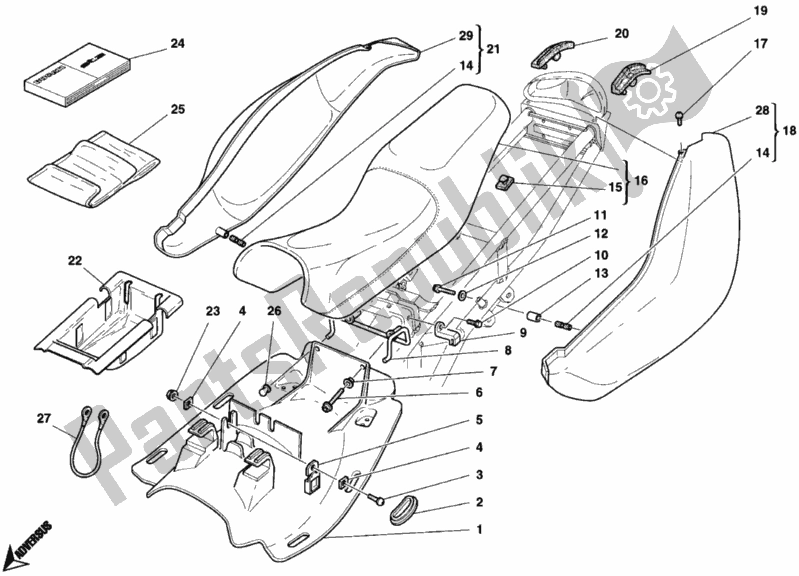 Todas las partes para Asiento de Ducati Sport ST2 944 1997