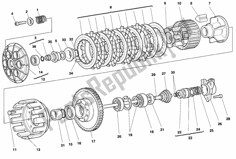 Wszystkie części do Sprz? G? O Ducati Sport ST2 944 1998