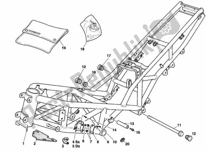 Wszystkie części do Rama Ducati Sport ST2 944 1998