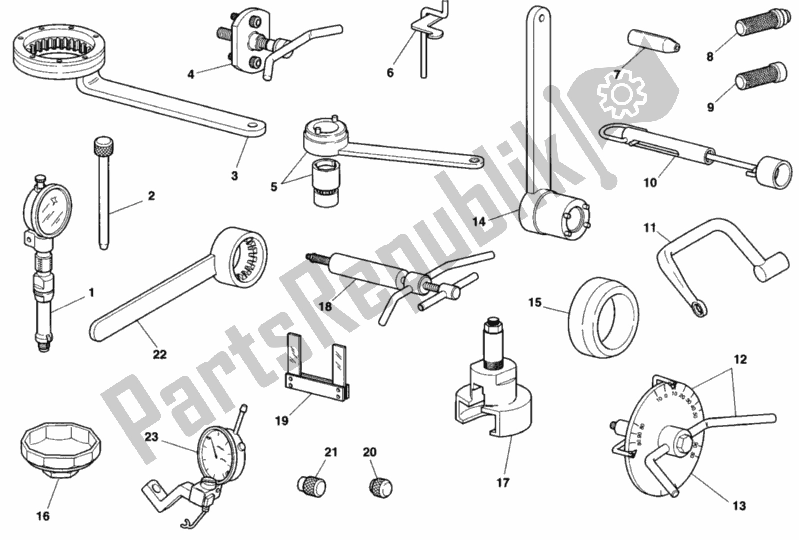 Todas as partes de Ferramentas De Serviço De Oficina do Ducati Sport ST2 944 1998