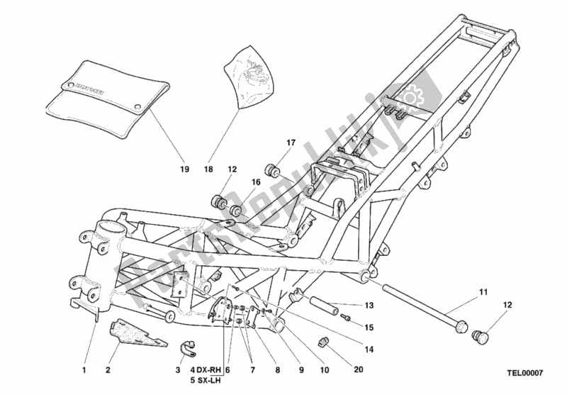 Tutte le parti per il Telaio del Ducati Sport ST2 944 1999