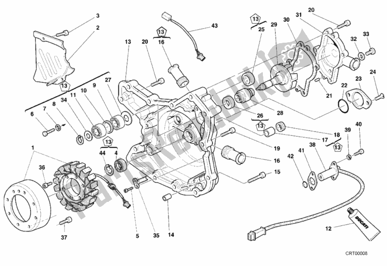 Todas las partes para Cubierta Del Generador de Ducati Sport ST2 944 1999