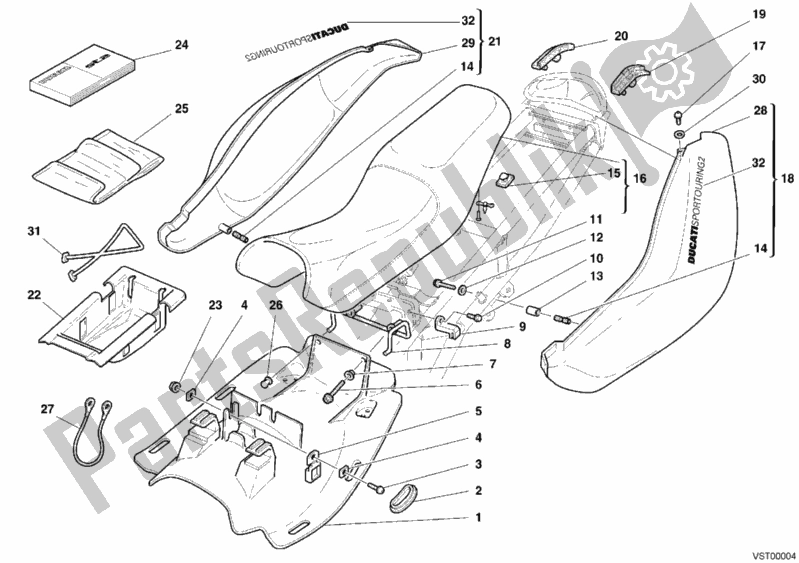 Todas las partes para Asiento de Ducati Sport ST2 944 1999