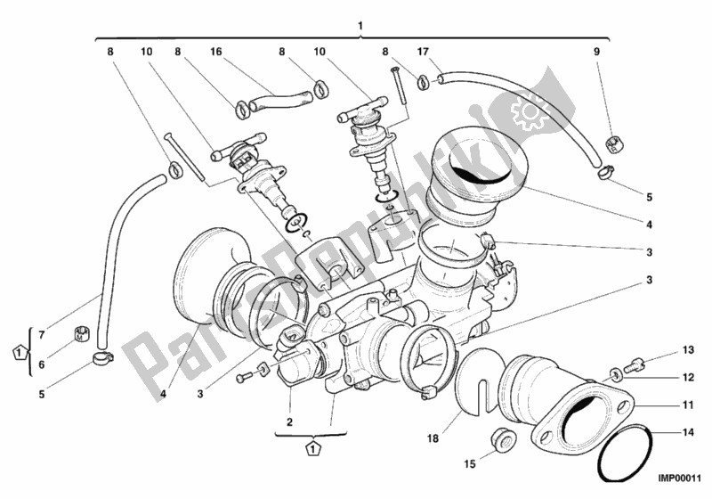 Wszystkie części do Korpus Przepustnicy Ducati Sport ST2 944 1999