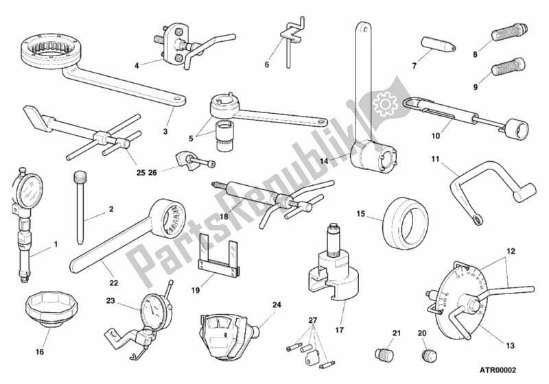 All parts for the Workshop Service Tools, Engine of the Ducati Sport ST2 944 1999