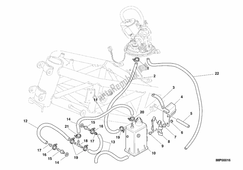 Tutte le parti per il Scatola Filtro Usa del Ducati Sport ST2 944 2000