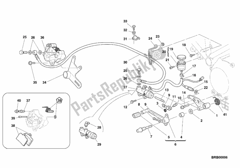 Todas las partes para Sistema De Freno Trasero de Ducati Sport ST2 944 2000