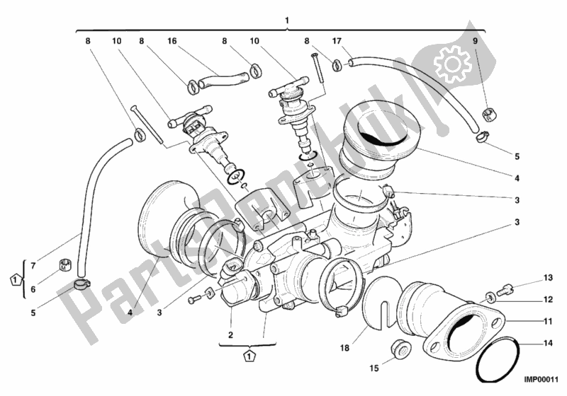 Todas las partes para Cuerpo Del Acelerador de Ducati Sport ST2 944 2000