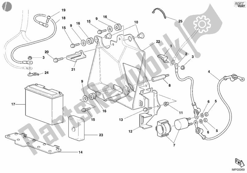 Todas las partes para Batería de Ducati Sport ST2 944 2001