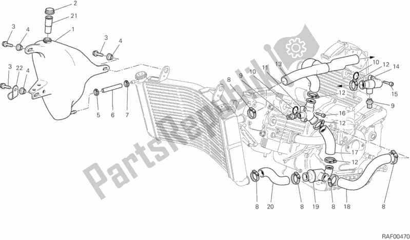 Alle onderdelen voor de Koelcircuit van de Ducati Sport ST2 944 2001