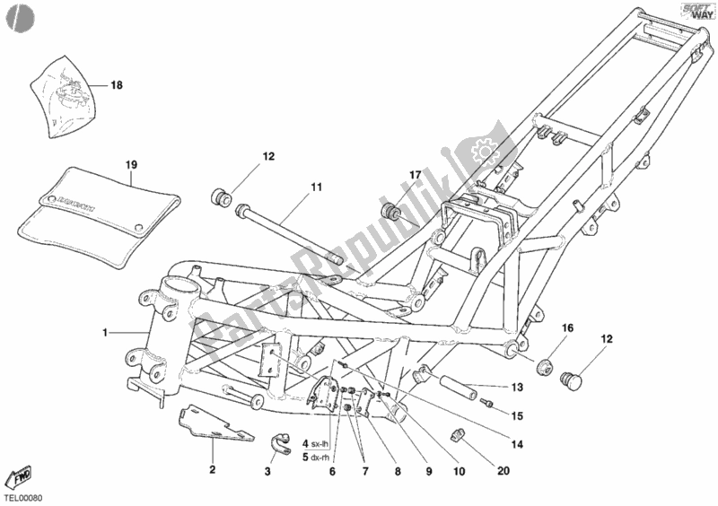 Todas las partes para Marco de Ducati Sport ST2 944 2001