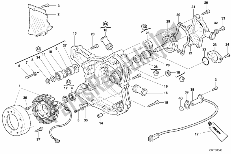 Todas las partes para Cubierta Del Generador de Ducati Sport ST2 944 2001