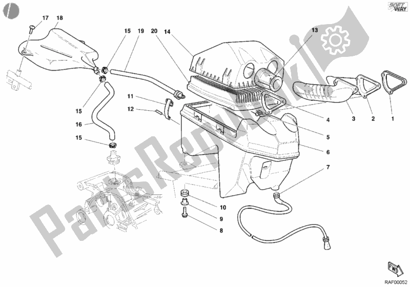 Tutte le parti per il Presa del Ducati Sport ST2 944 2001