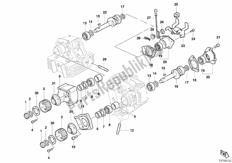 Tutte le parti per il Albero A Camme del Ducati Sport ST2 944 2003