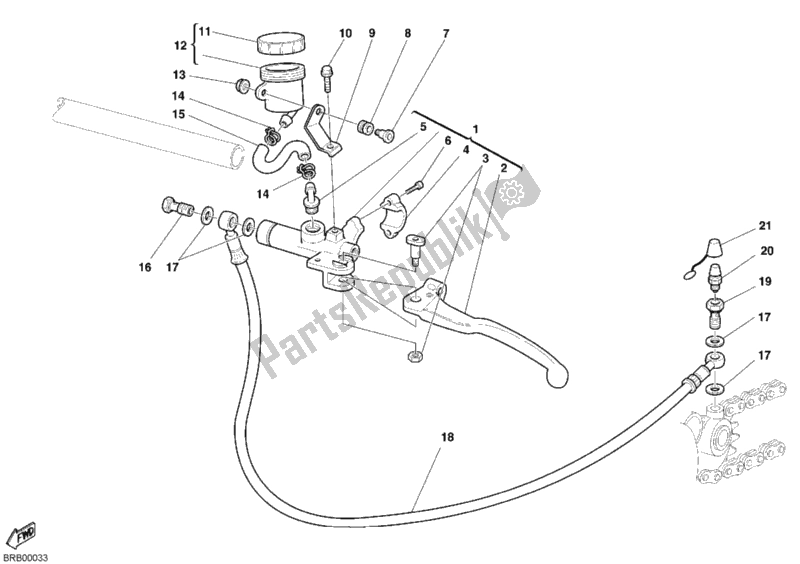 Tutte le parti per il Pompa Frizione del Ducati Sport ST2 944 2003