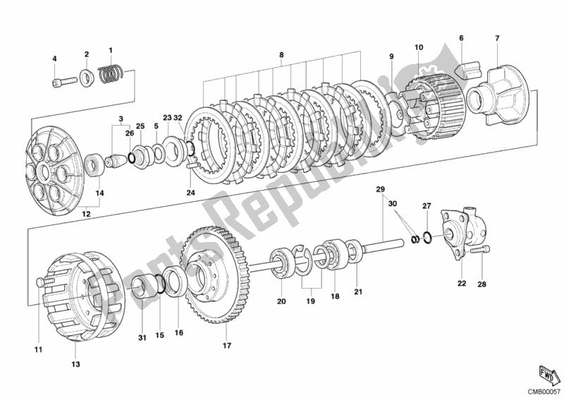 Todas las partes para Embrague de Ducati Sport ST2 944 2003