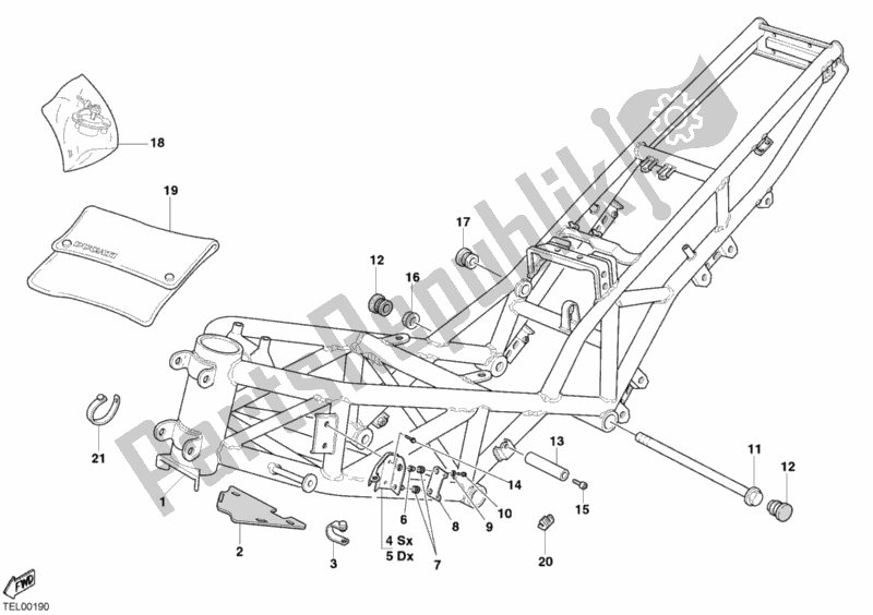 Tutte le parti per il Telaio del Ducati Sport ST2 944 2003