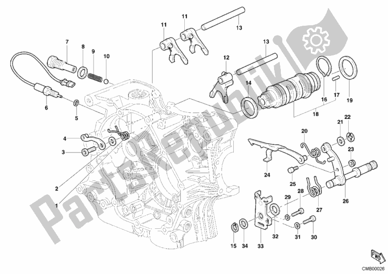 Todas las partes para Mecanismo De Cambio De Marcha de Ducati Sport ST2 944 2003
