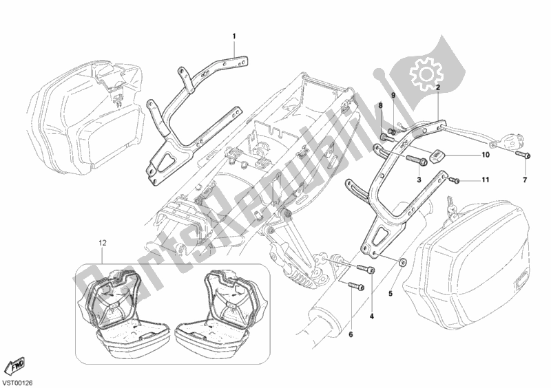 Todas las partes para Sujetadores De Maletas de Ducati Sport ST2 944 2003