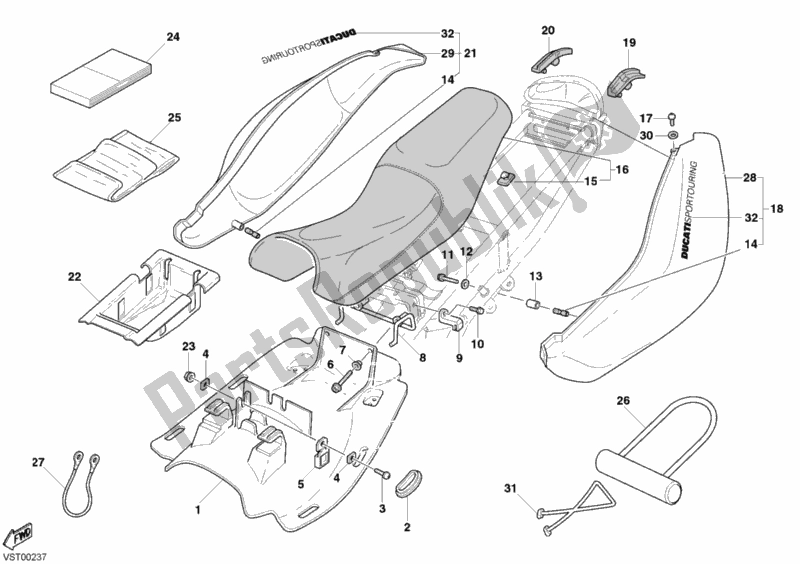 Tutte le parti per il Posto A Sedere del Ducati Sport ST2 944 2003