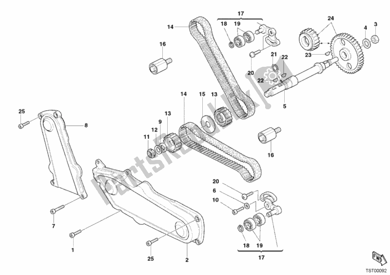 Todas las partes para Correa Dentada de Ducati Sport ST2 944 2003