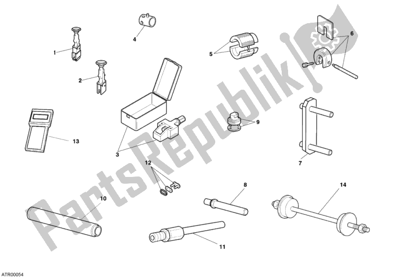 Tutte le parti per il Strumenti Di Servizio Di Officina, Telaio del Ducati Sport ST2 944 2003