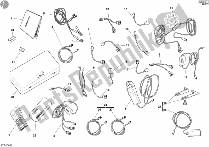 Todas las partes para Comprobar La Matesis Del Instrumento de Ducati Sport ST3 1000 2004