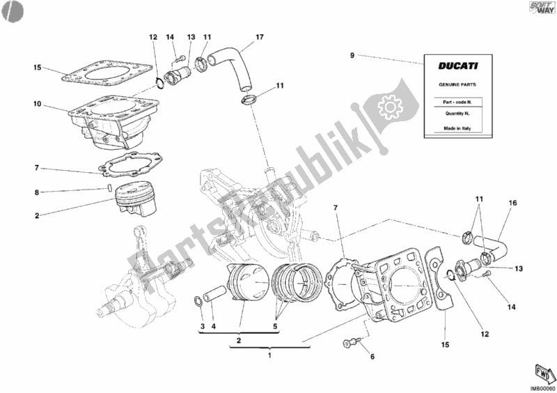 Todas las partes para Cilindro - Pistón de Ducati Sport ST3 1000 2004