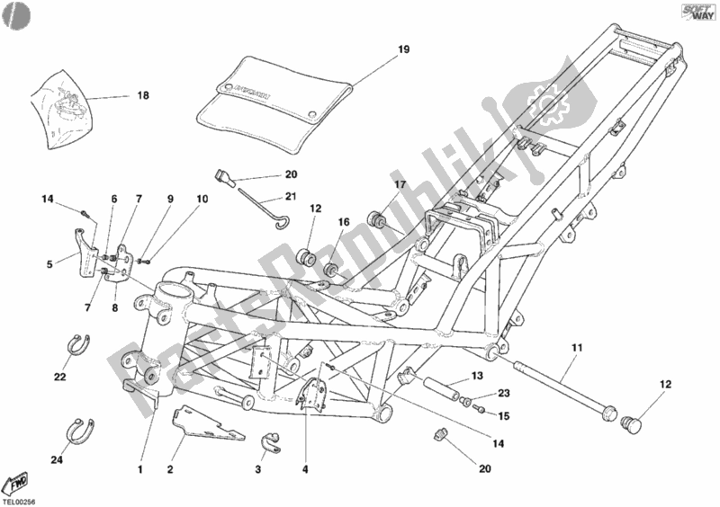 Todas las partes para Marco de Ducati Sport ST3 1000 2004